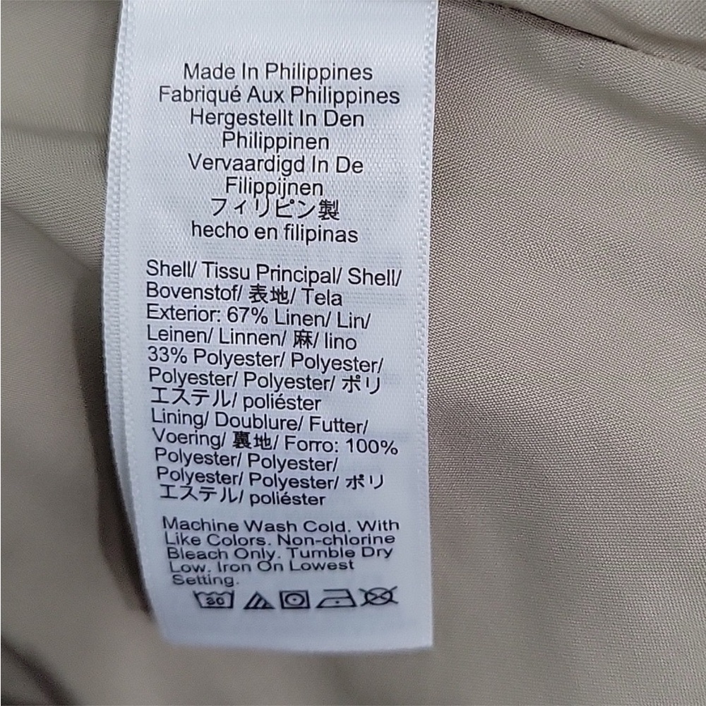 J.CREW Classic Tan Women's Linen Mini Skirt Size 10 - Picture 8 of 8